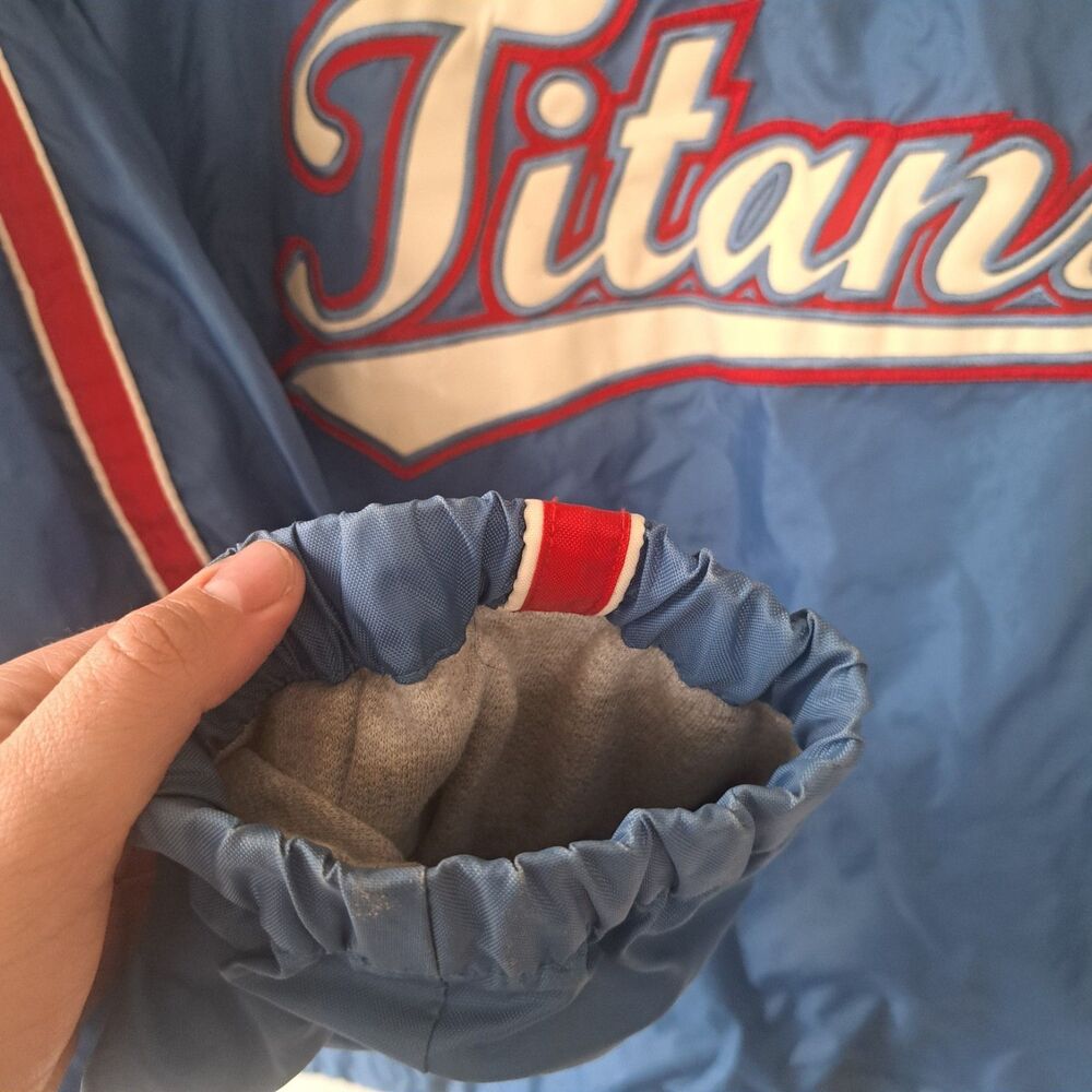 Steve & Barrys Tennessee Titans Blue Pullover Mens XXL Windbreaker V-Neck Jacket - Picture 5 of 9